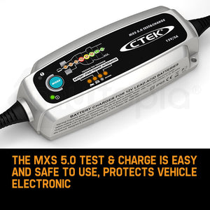CTEK MXS 5.0 Test and Charge Battery Charger | 12V | 5Amp | Deep Cycle AGM Compatible