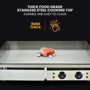 Electric Griddle Commercial Grill Pan Hot Plate | Countertop Extra Large