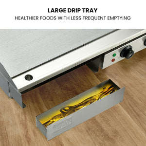 Electric Griddle Commercial Grill Pan Hot Plate | Countertop Extra Large