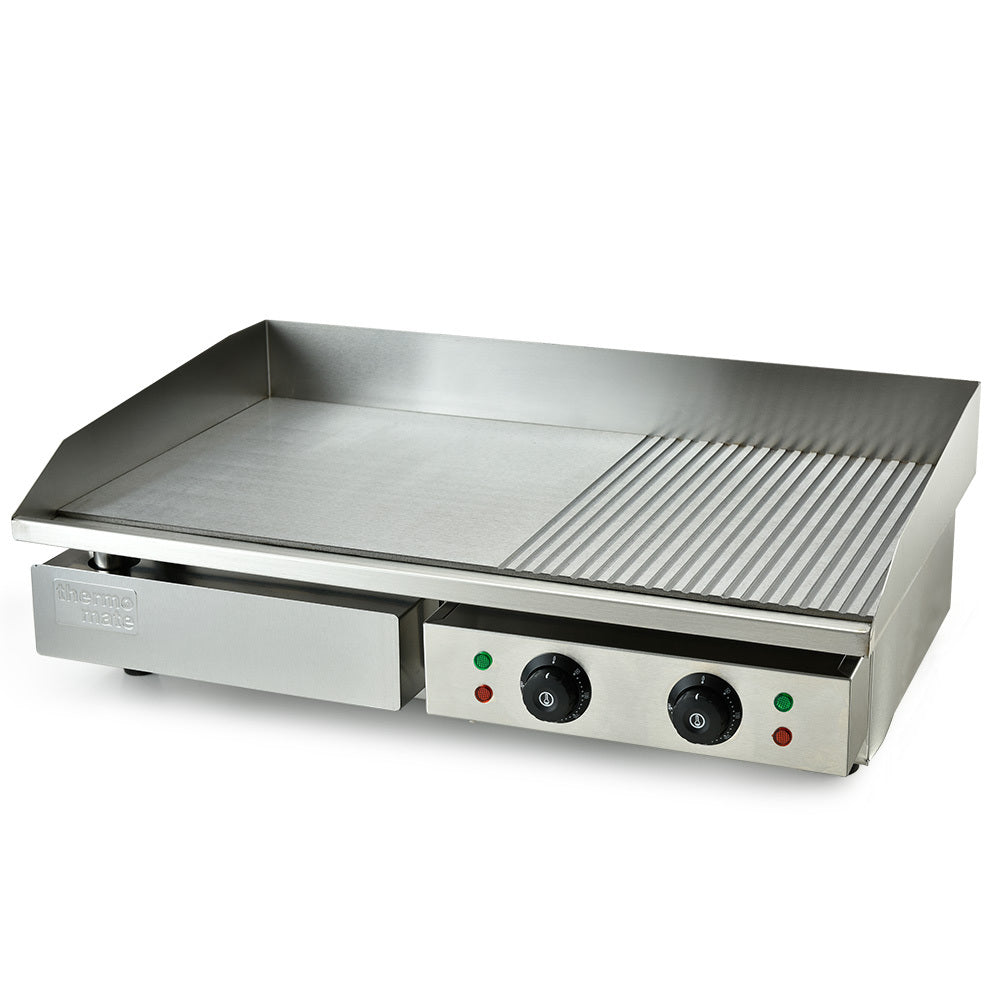 Electric Griddle Stainless Steel Commercial 4400W | BBQ Grill Hot Plate Extra Large