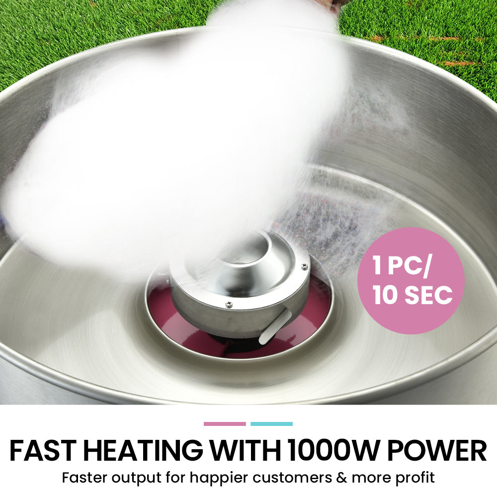 Commercial Cotton Candy Machine Fairy Floss Maker 1000W