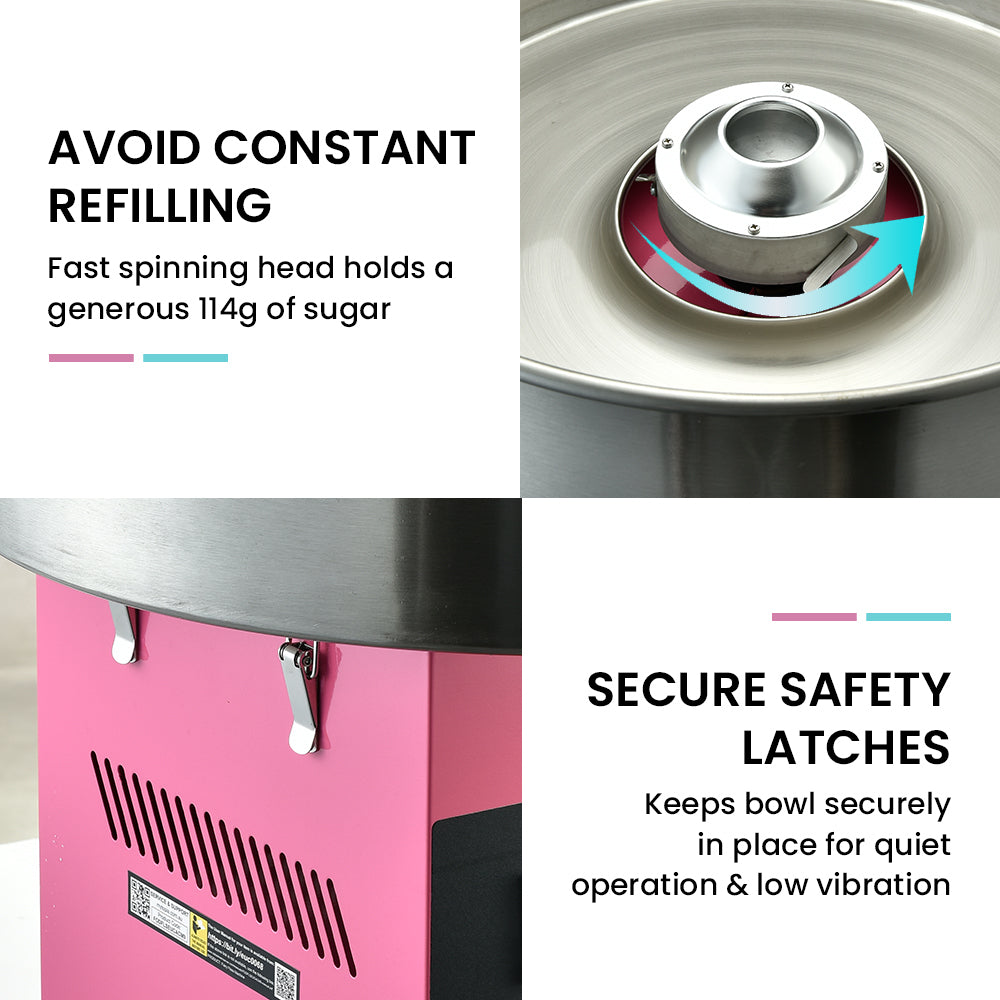 Commercial Cotton Candy Machine Fairy Floss Maker 1000W
