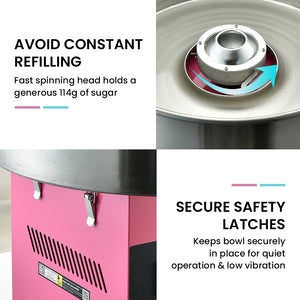 Commercial Cotton Candy Machine Fairy Floss Maker 1000W