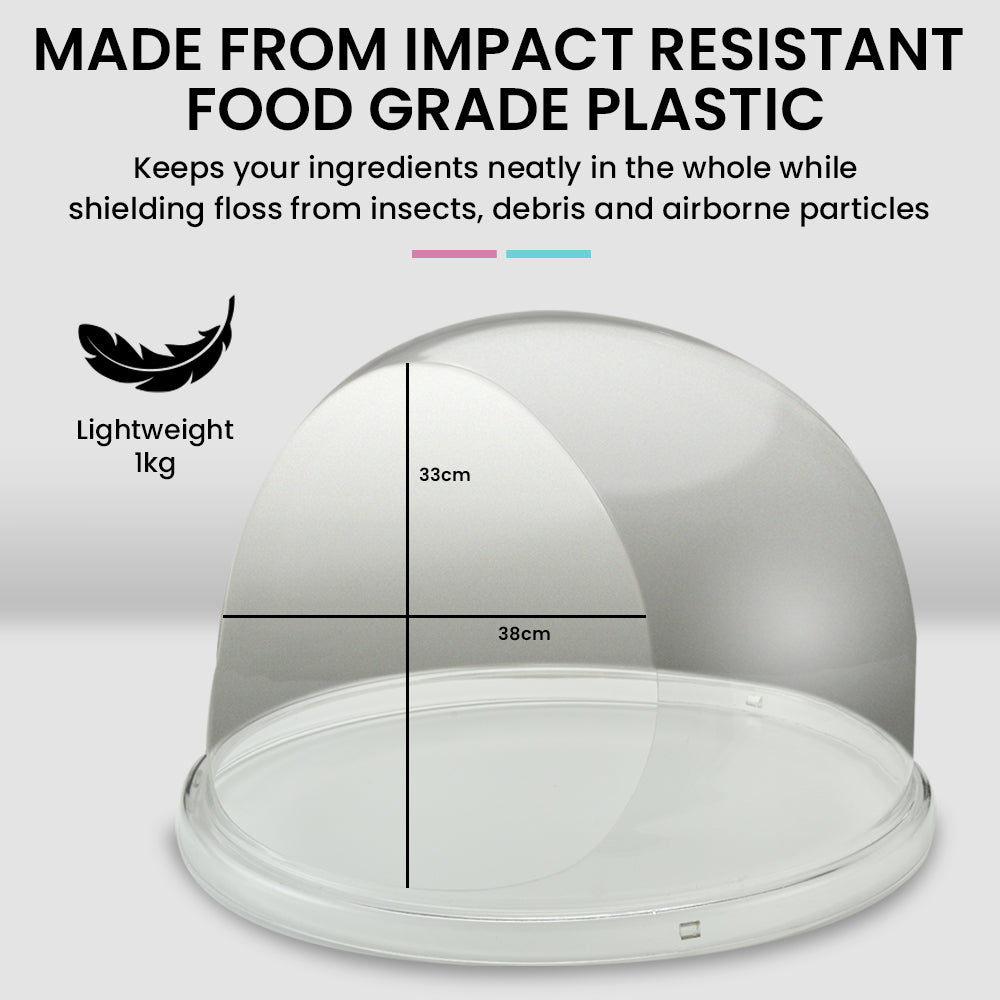 Commercial Fairy Floss Cotton Candy Maker Machine 52cm with Bubble Cover