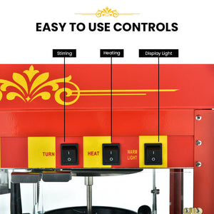 EuroChef Commercial Electric Popcorn Maker Machine | Pop Corn Popper Cooker