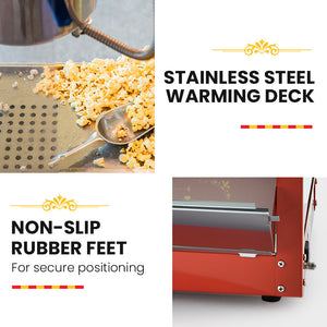 EuroChef Commercial Electric Popcorn Maker Machine | Pop Corn Popper Cooker