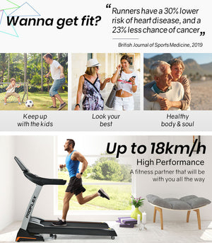 Electric Treadmill Auto Incline Foldable Exercise Run Machine | Fitness Gym 4HP | 480mm Belt