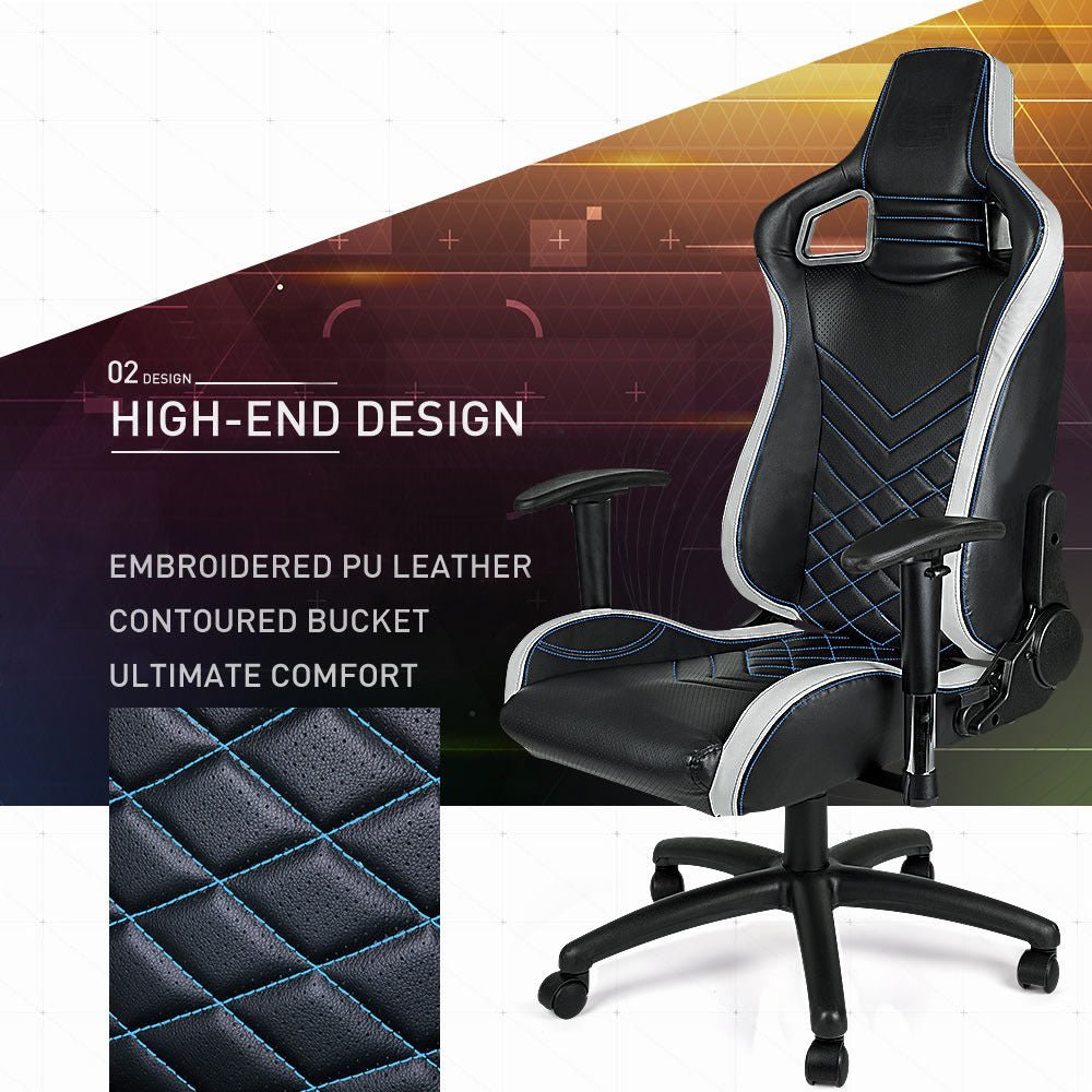 Overdrive Gaming Chair Office Computer Racing PU Leather Executive Rac