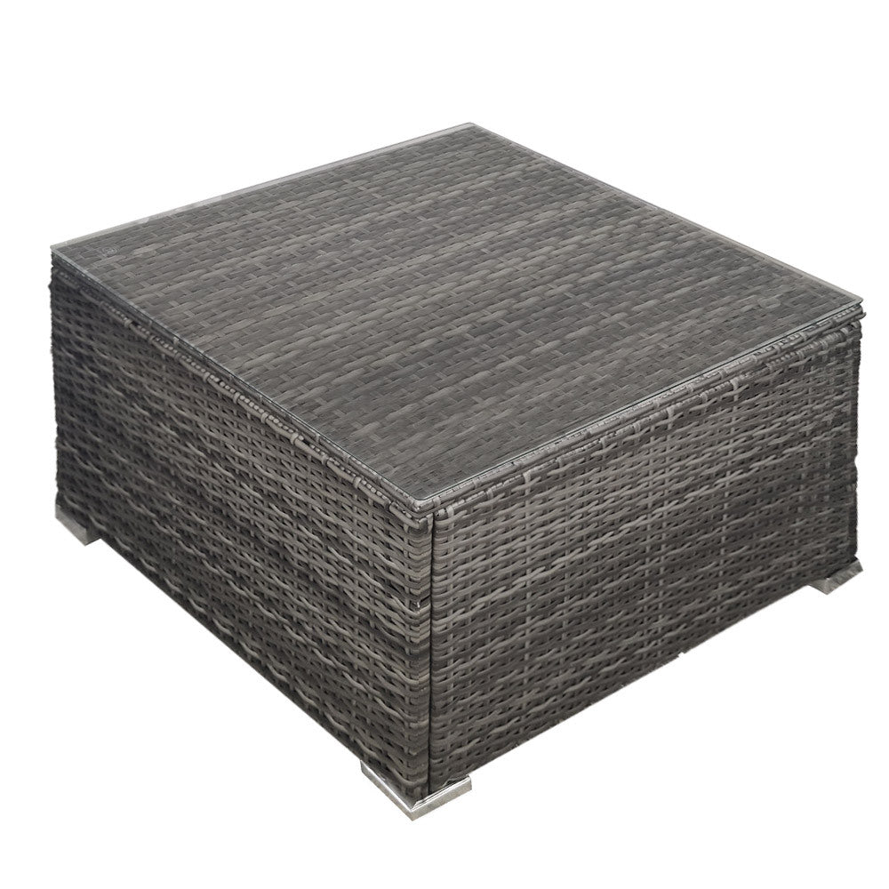 Grey Wicker Outdoor Coffee Table | LONDON RATTAN Patio Furniture