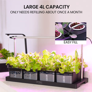 PLANTCRAFT 20 Pod Indoor Hydroponic Growing System | Water Level Window