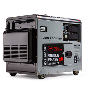 Portable Diesel Generator | 8.4kW Peak Power | Single Phase | Key Start | 13HP Engine | Commercial Use