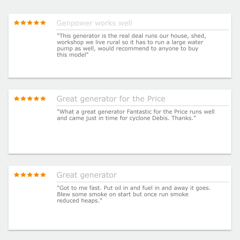 Portable Diesel Generator | 8.4kW Peak Power | Single Phase | Key Start | 13HP Engine | Commercial Use