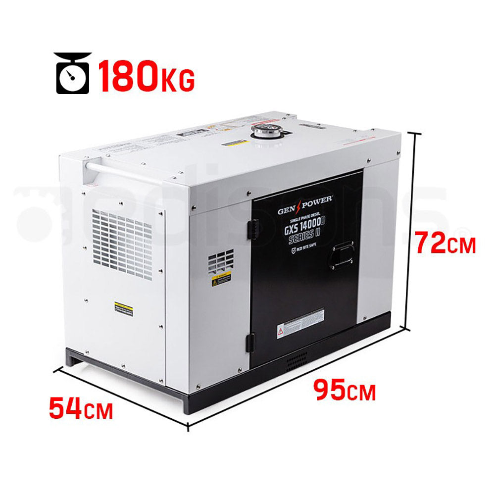 Portable Diesel Generator | 8.4kW Peak Power | Single Phase | Key Start | 460cc Engine | Commercial Use
