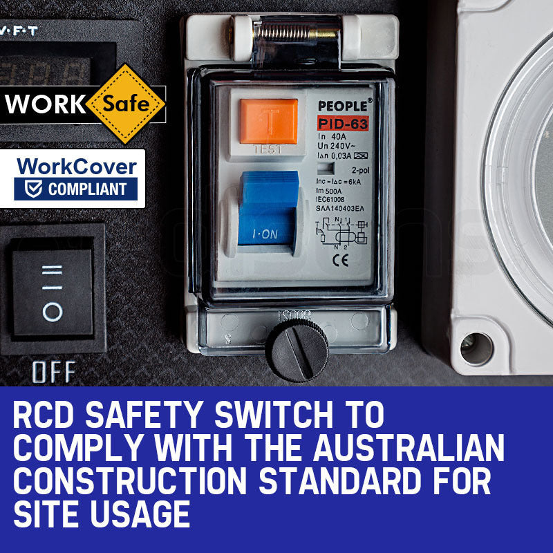 Portable Petrol Generator | 8.4kW Max | 6kW Rated | Single Phase | 18HP 420cc 4-Stroke Engine | GENPOWER