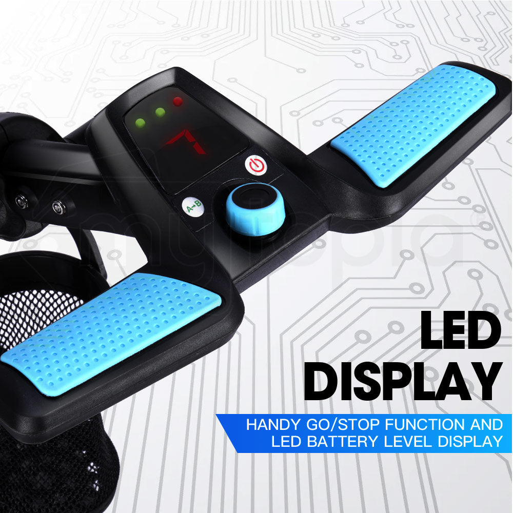 Golf Buggy Electric Trolley - Automatic Motorised Foldable Cart with LED by THOMSON (Black)