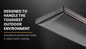 BIO Outdoor Strip Radiant Heater - Alfresco 3200W | Ceiling/Wall Mount Heating | Slimline Bar Panel