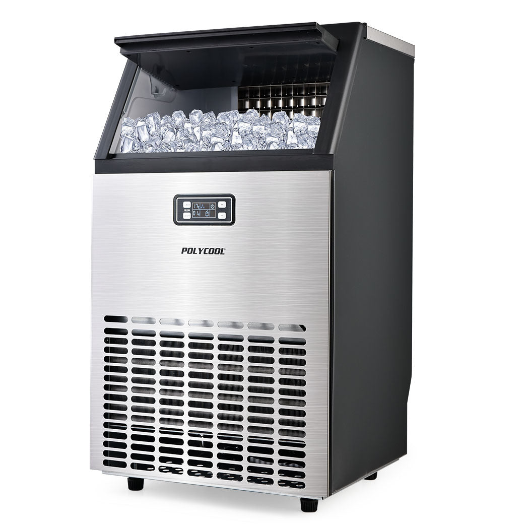 Ice Cube Maker 45-65kg Commercial Ice Machine Stainless Steel Automatic with LCD Screen