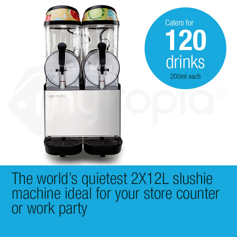 24L Slushie Machine 2 x 12L Commercial Granita Slush Maker Slurpee Slushy Juice