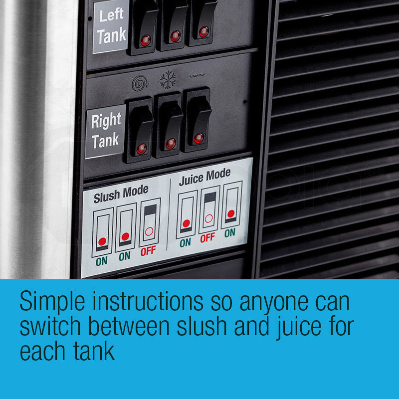 24L Slushie Machine 2 x 12L Commercial Granita Slush Maker Slurpee Slushy Juice