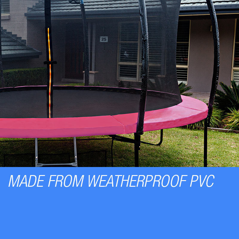 UP-SHOT Replacement Trampoline Pad-Spring Reinforced Round Outdoor | 12ft | Pink