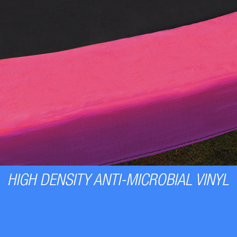 UP-SHOT Replacement Trampoline Pad-Spring Reinforced Round Outdoor | 12ft | Pink