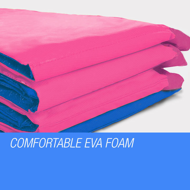 UP-SHOT Replacement Trampoline Pad-Spring Reinforced Round Outdoor | 12ft | Pink