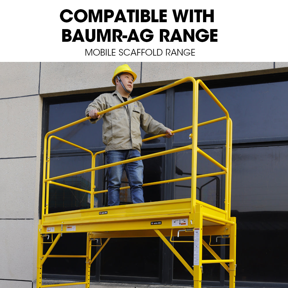 Safety Guard Rail for Adjustable Mobile Scaffold | BAUMR-AG