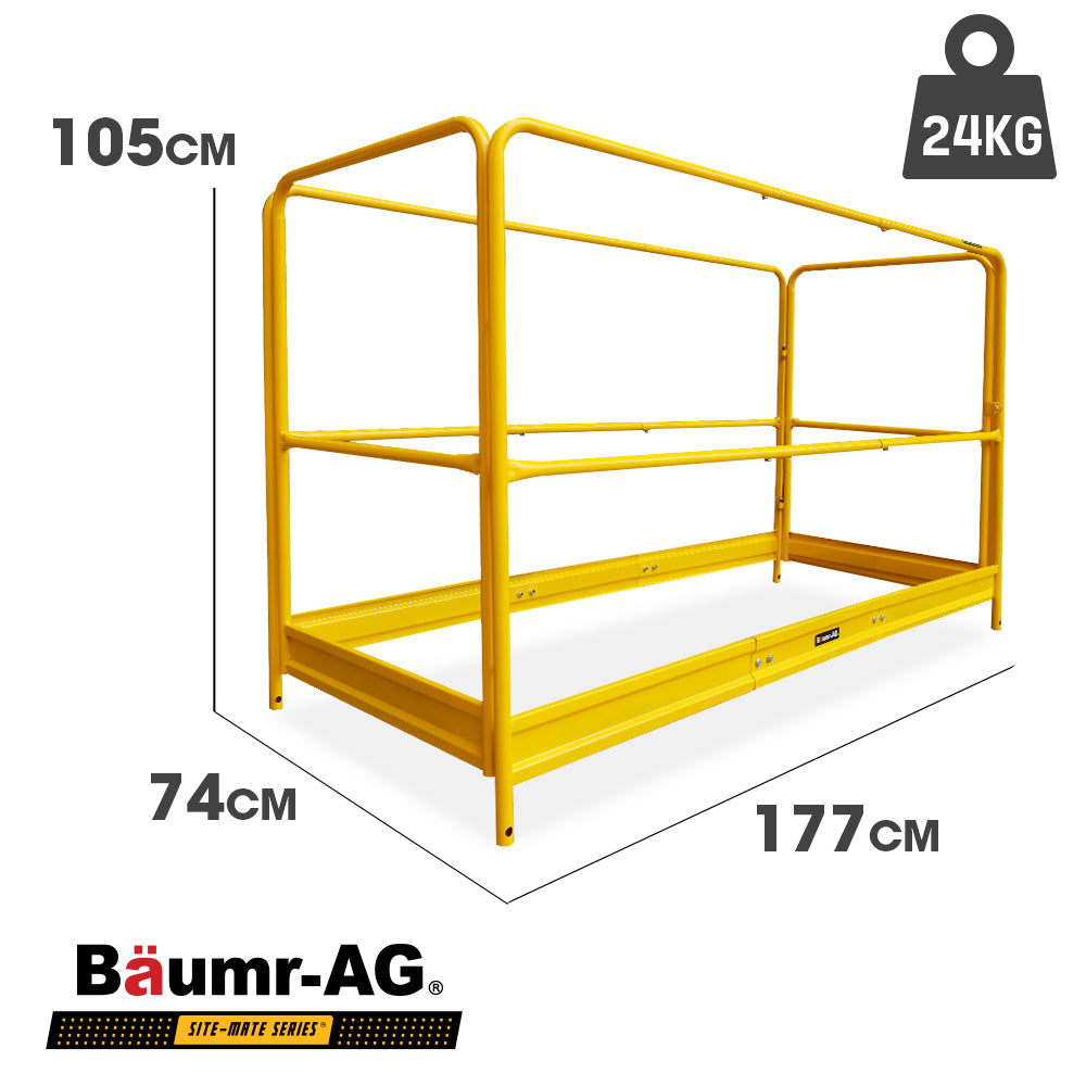 Safety Guard Rail for Adjustable Mobile Scaffold | BAUMR-AG