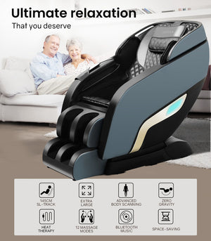 FORTIA Electric Full Body Massage Chair | Zero Gravity Recliner | Heat Massager | Shiatsu Kneading