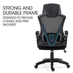 FORTIA Ergonomic Office Desk Chair | Adjustable Lumbar Support, Mesh Fabric - Black