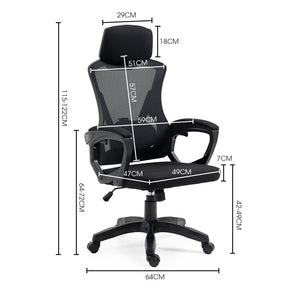 FORTIA Ergonomic Office Desk Chair | Adjustable Lumbar Support, Mesh Fabric - Black