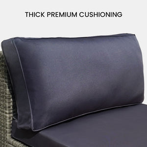 LONDON RATTAN 4 Seater Modular Outdoor Lounge Sofa Setting in Grey