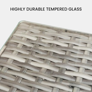 LONDON RATTAN 5 Piece 4 Seater Outdoor Modular Lounge Setting | Grey with Coffee Table