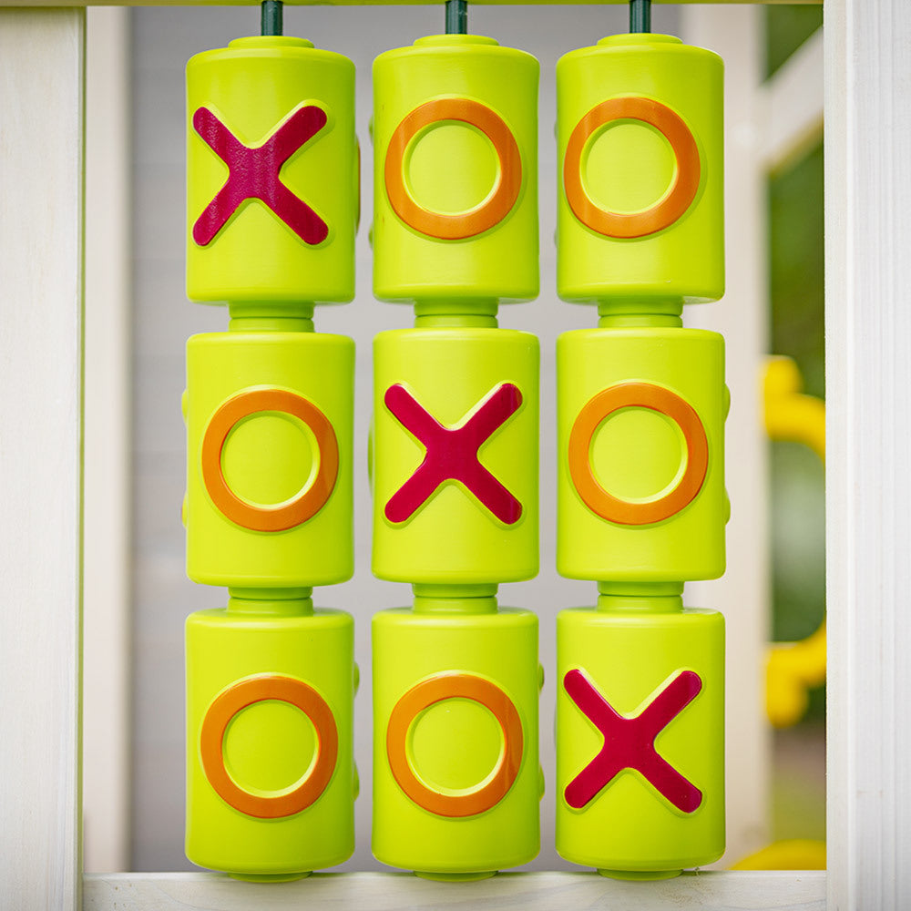 Wooden Tower Cubby House with Slide, Sandpit, Climbing Wall, Noughts & Crosses | ROVO KIDS Brand