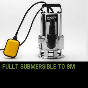 PROTEGE 1500W Submersible Dirty Water Pump Bore Tank Well Steel Automatic Clean