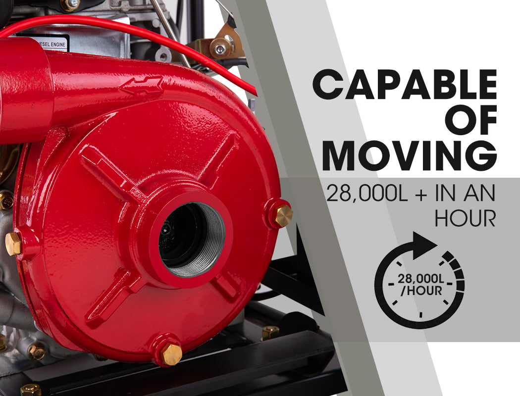 WARTON 2" 8HP Diesel High Pressure Water Pump | Fire Fighting Irrigation Farm | 2 Inch