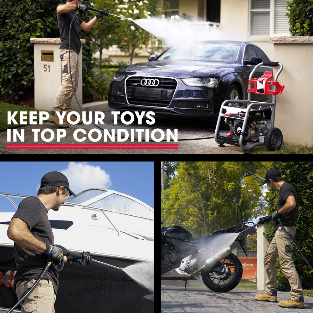 Jet-USA Petrol High Pressure Washer Cleaner | Power: 7HP | Pressure: 4800PSI | Water Spray Gun Gurney | 4-Stroke | Hose Length: 20M