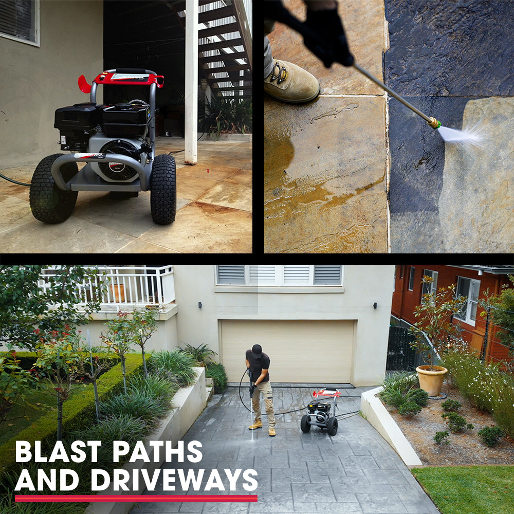 7HP 4800PSI Petrol High Pressure Washer, Gun Water Cleaner Gurney, 4-Stroke Engine, 30M Hose | Jet-USA