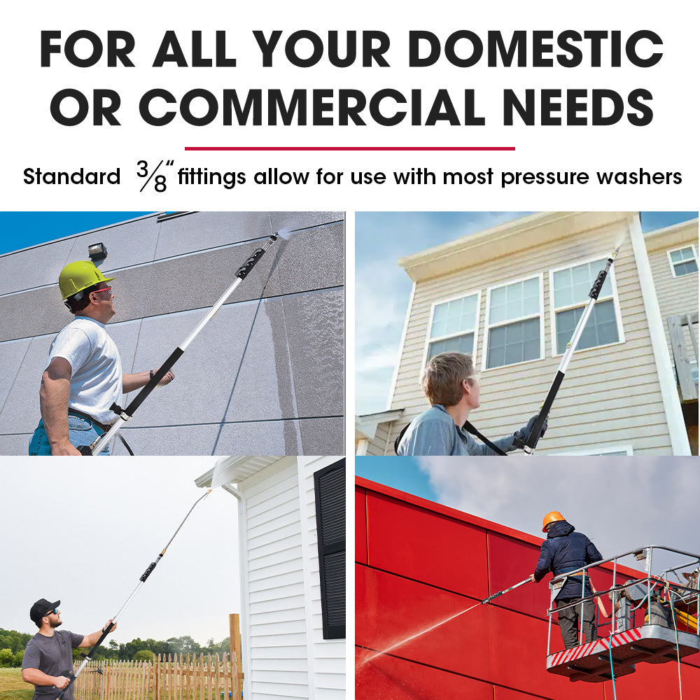 Jet-USA 4000PSI 5.5M Telescopic Universal Pressure Washer Pole Wand Extension Lance