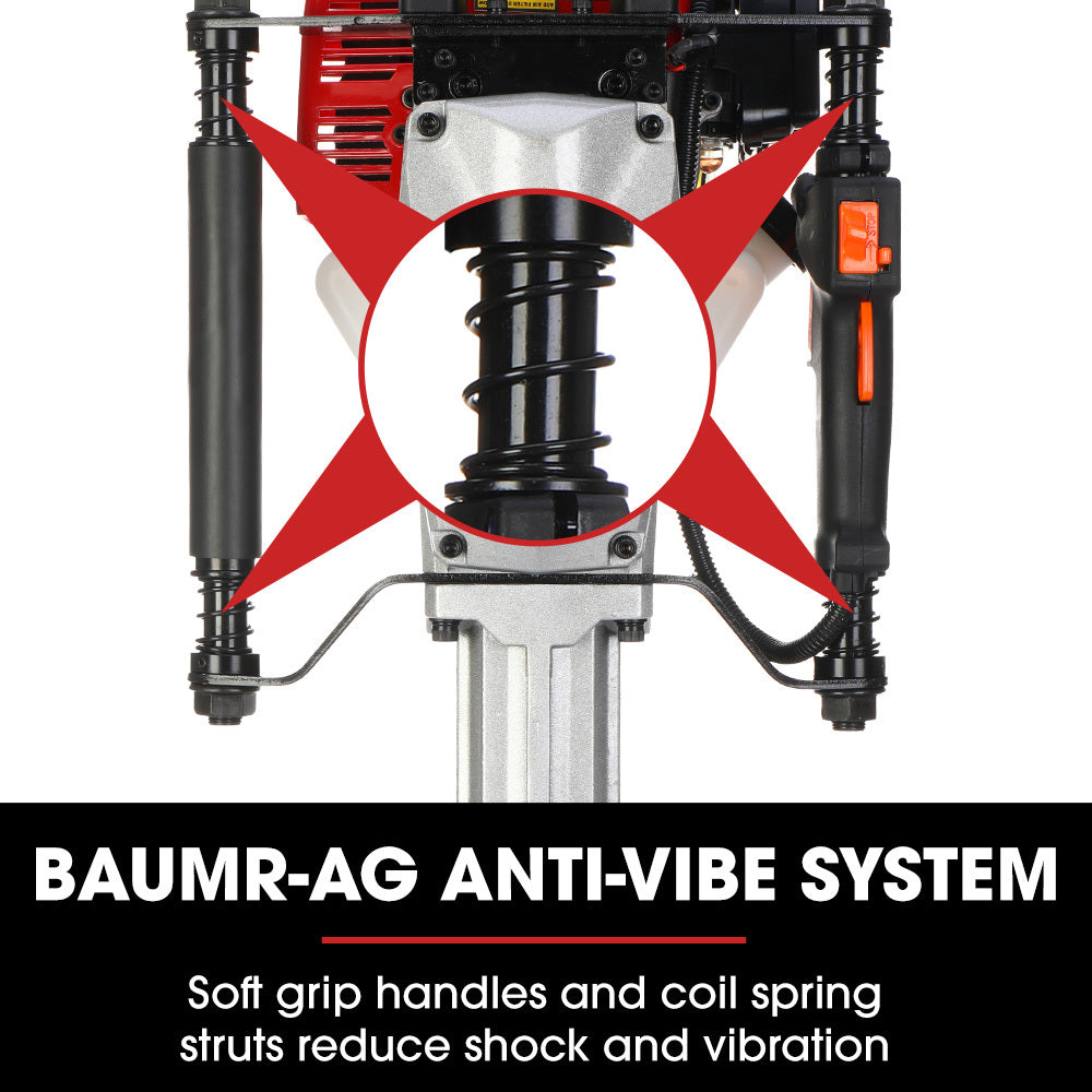 Baumr-AG 52cc 2-Stroke Petrol Post Driver | Carry Case & 2 Drive Sockets Included