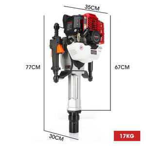 Baumr-AG 52cc 2-Stroke Petrol Post Driver | Carry Case & 2 Drive Sockets Included