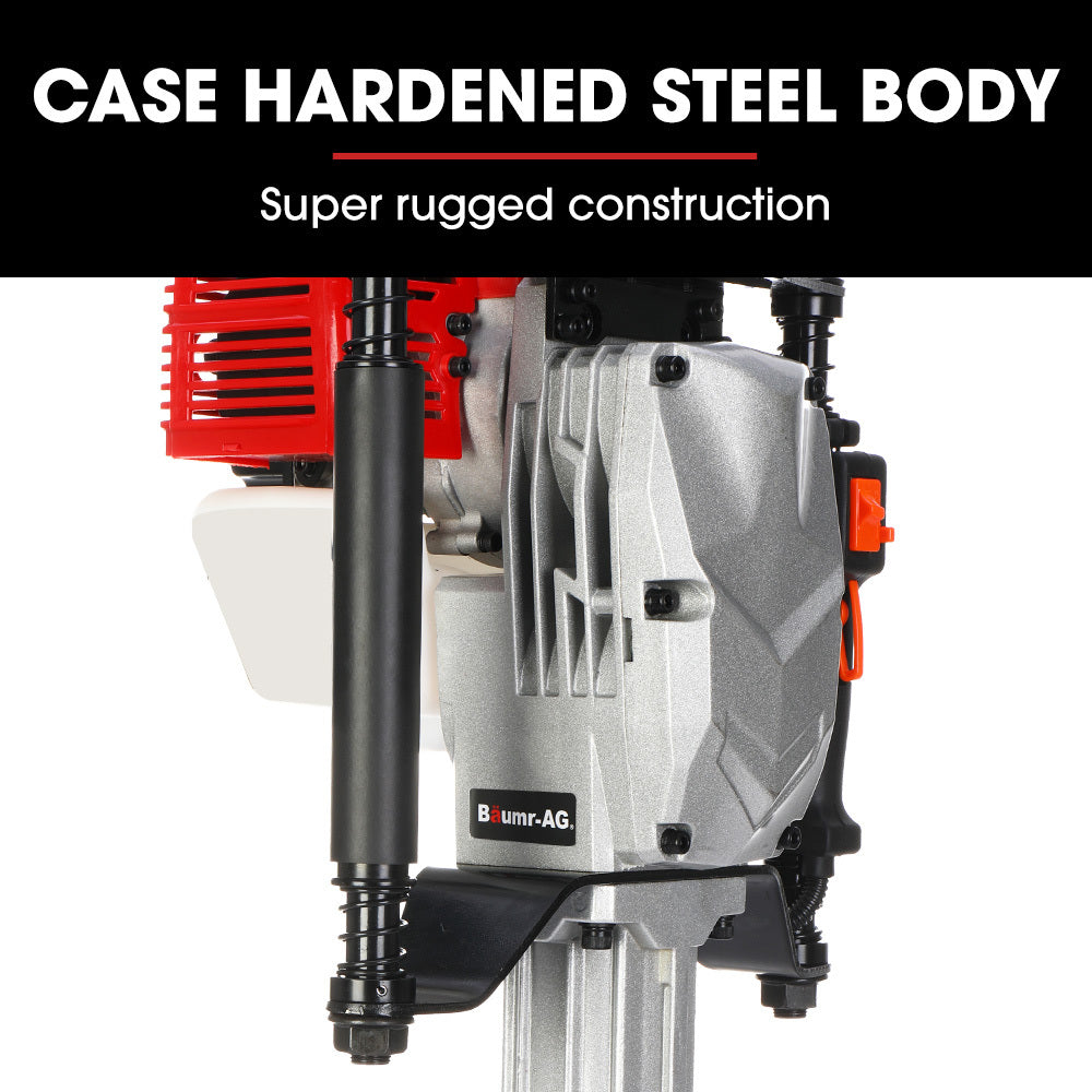 Baumr-AG 52cc 2-Stroke Petrol Post Driver | Carry Case & 2 Drive Sockets Included