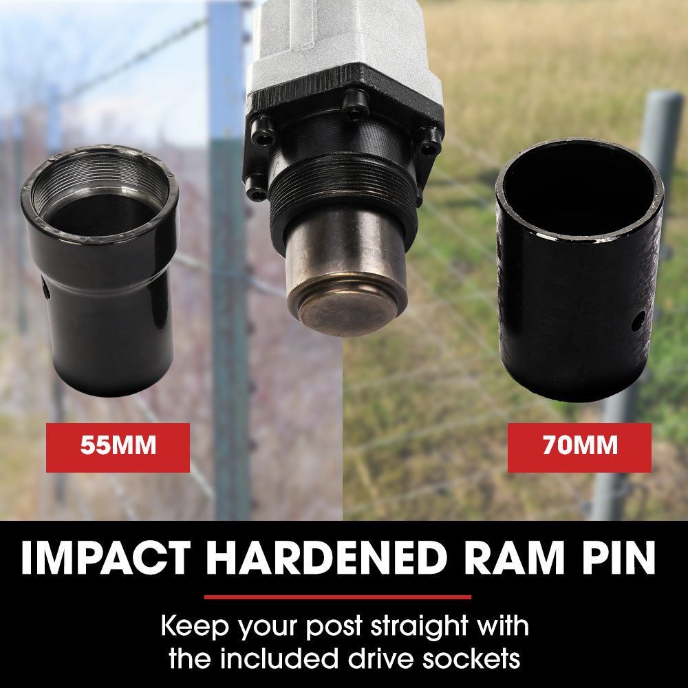 Baumr-AG 52cc 2-Stroke Petrol Post Driver | Carry Case & 2 Drive Sockets Included