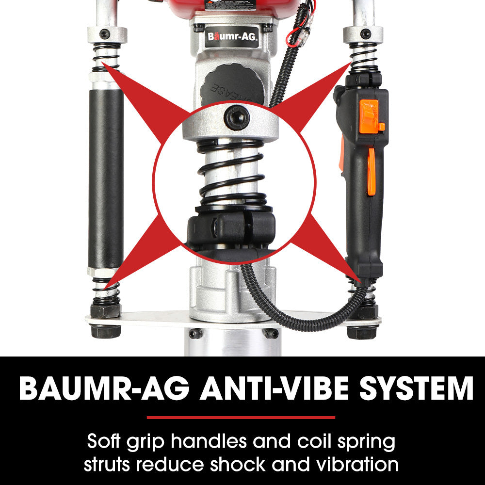 Baumr-AG 38cc 4-Stroke Petrol Post Driver | Carry Case & 3 Piling Sleeves Included