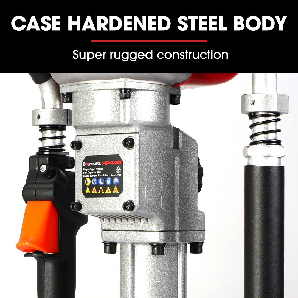 Baumr-AG 38cc 4-Stroke Petrol Post Driver | Carry Case & 3 Piling Sleeves Included