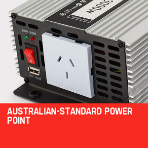 Pure Sine Wave Power Inverter - 1500W/3000W | 12V/240V | Caravan Boat CarPlug | GENPOWER