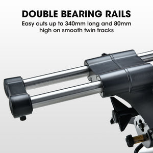 254mm Dual Bevel Sliding Compound Mitre Drop Saw | Brand: BAUMR-AG