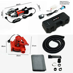 Wall Chaser and Vacuum Combo | Concrete Chasing Machine | Dust Collector | Brand: BAUMR-AG