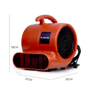 3-Speed Carpet Dryer Air Mover Blower Fan | 800CFM, Sealed Copper Motor, Poly Housing