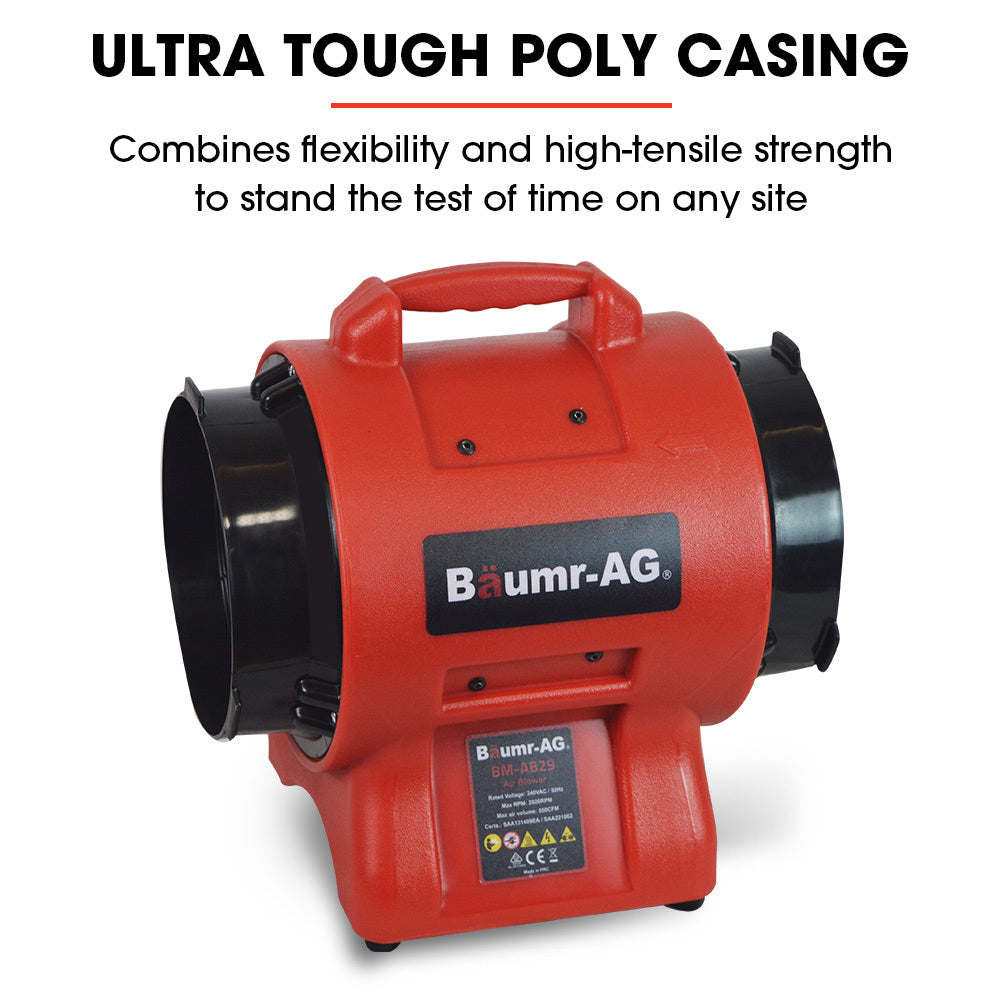 Baumr-AG 300mm Portable Air Blower Mover Axial Ventilation Extraction Fan